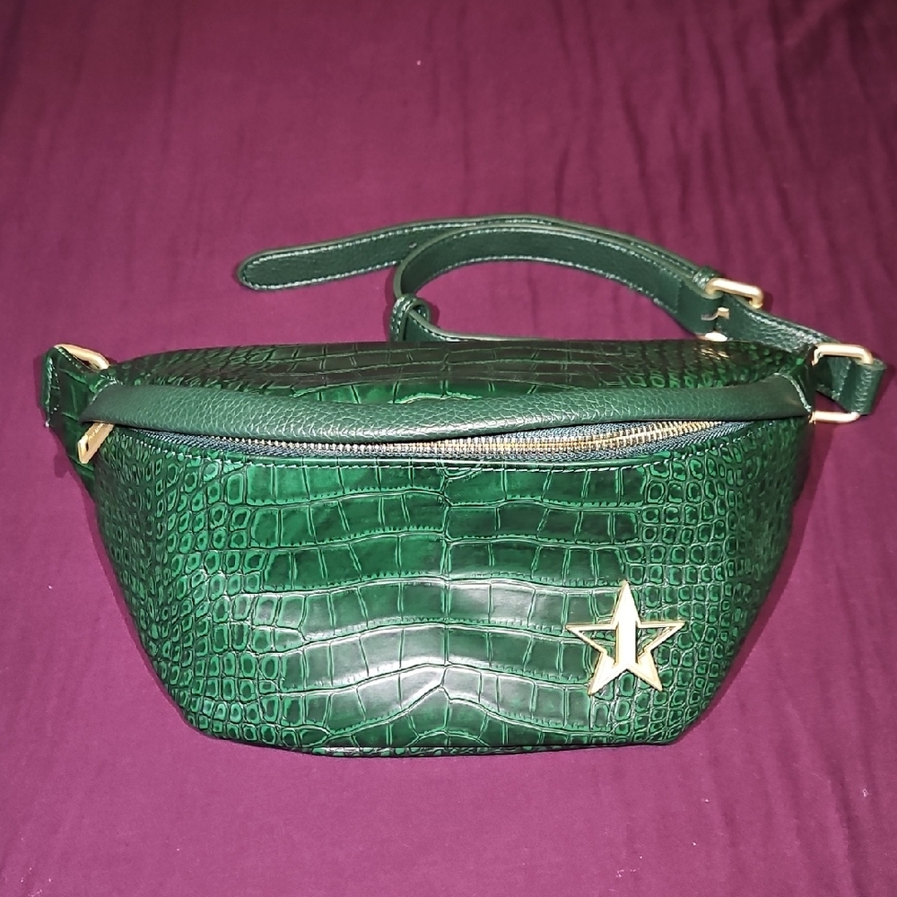 Green Crocodile-Embossed Bag